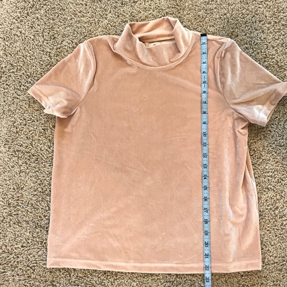 Madewell Mock Neck Velvet Shirt - Picture 3 of 5